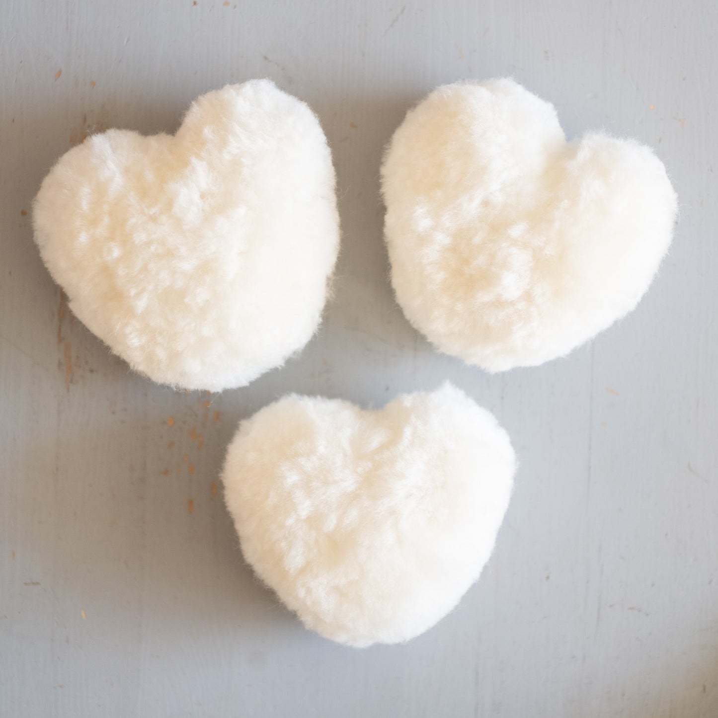 Mini Sheepskin Crinkle Heart