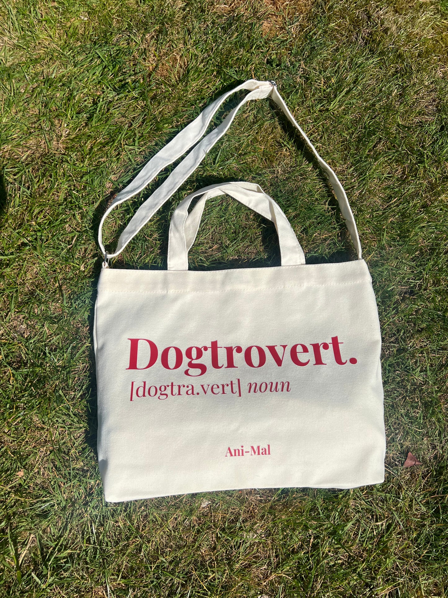 Große Hundetasche aus Canvas-Baumwolle
