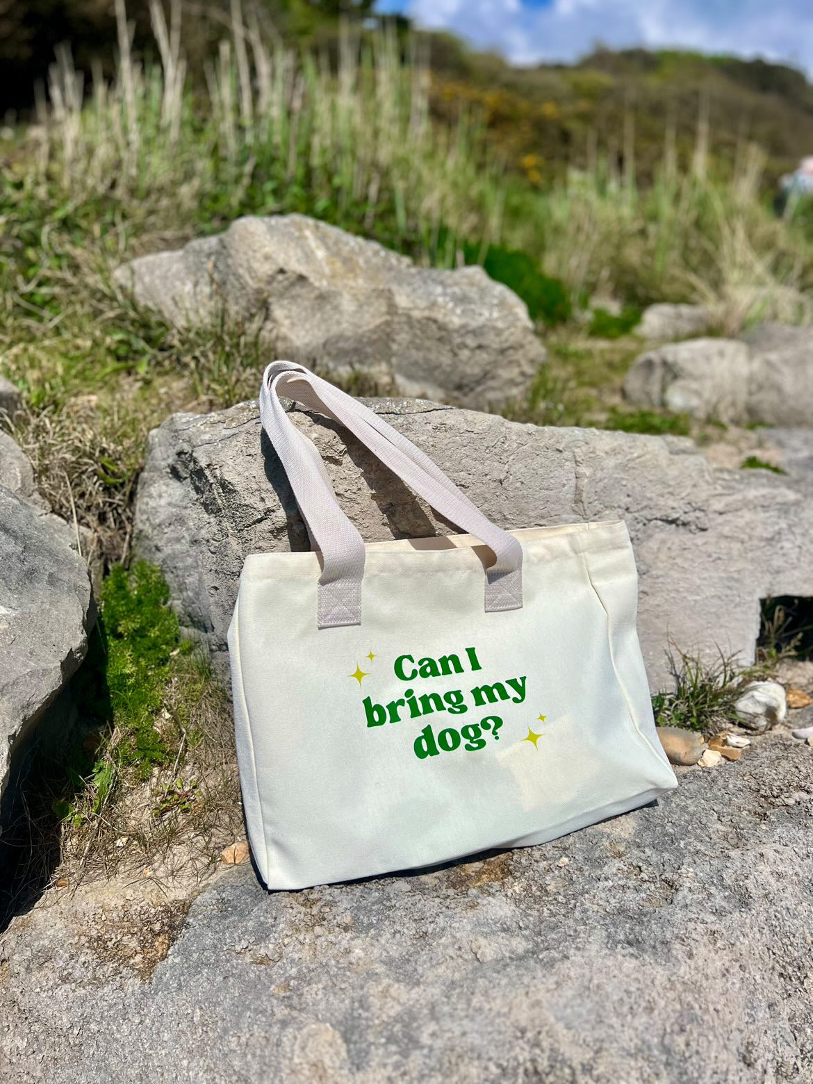 Große Hundetasche aus Canvas-Baumwolle