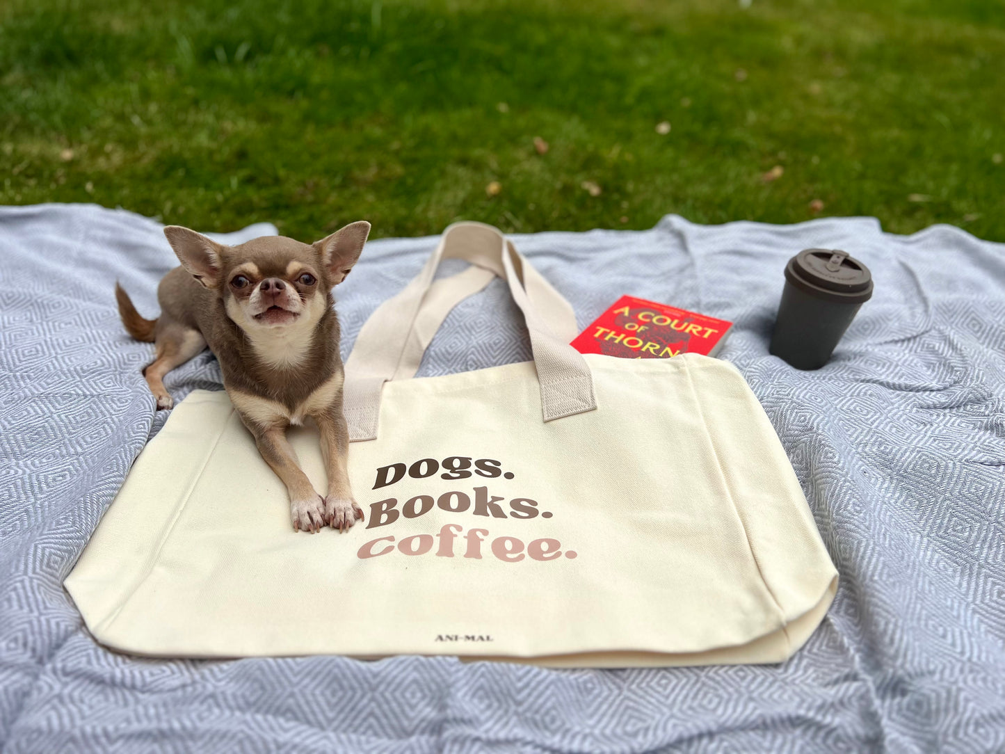 Große Hundetasche aus Canvas-Baumwolle