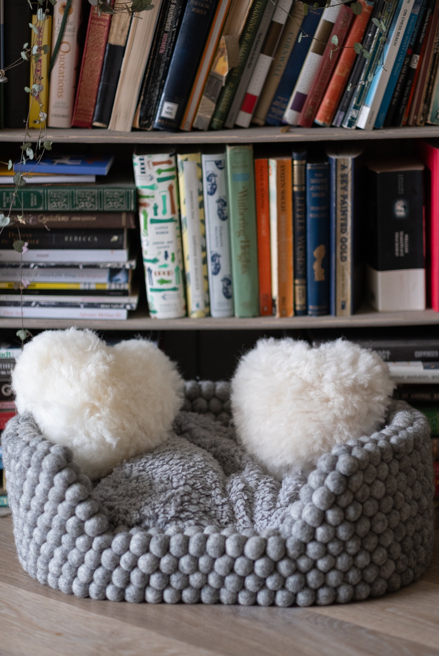 Sheepskin Crinkle Hearts