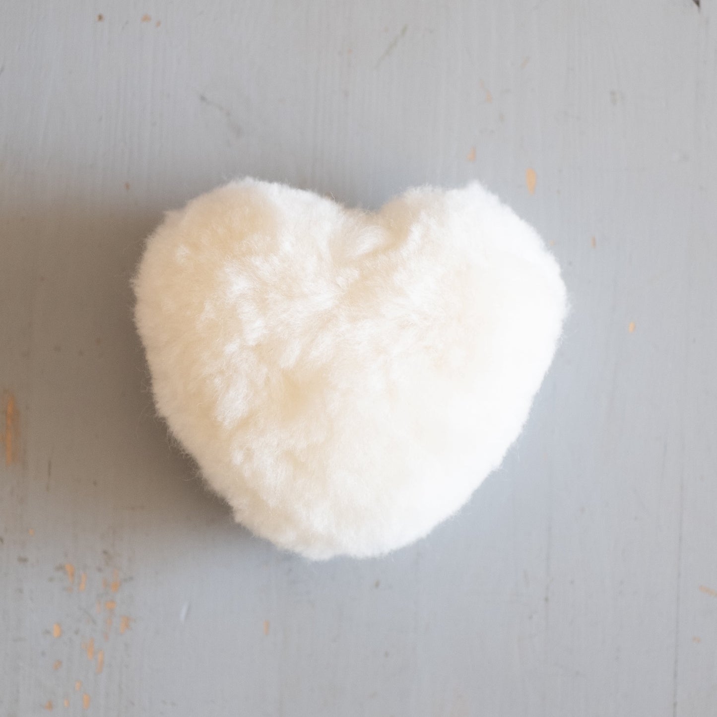 Mini Sheepskin Crinkle Heart