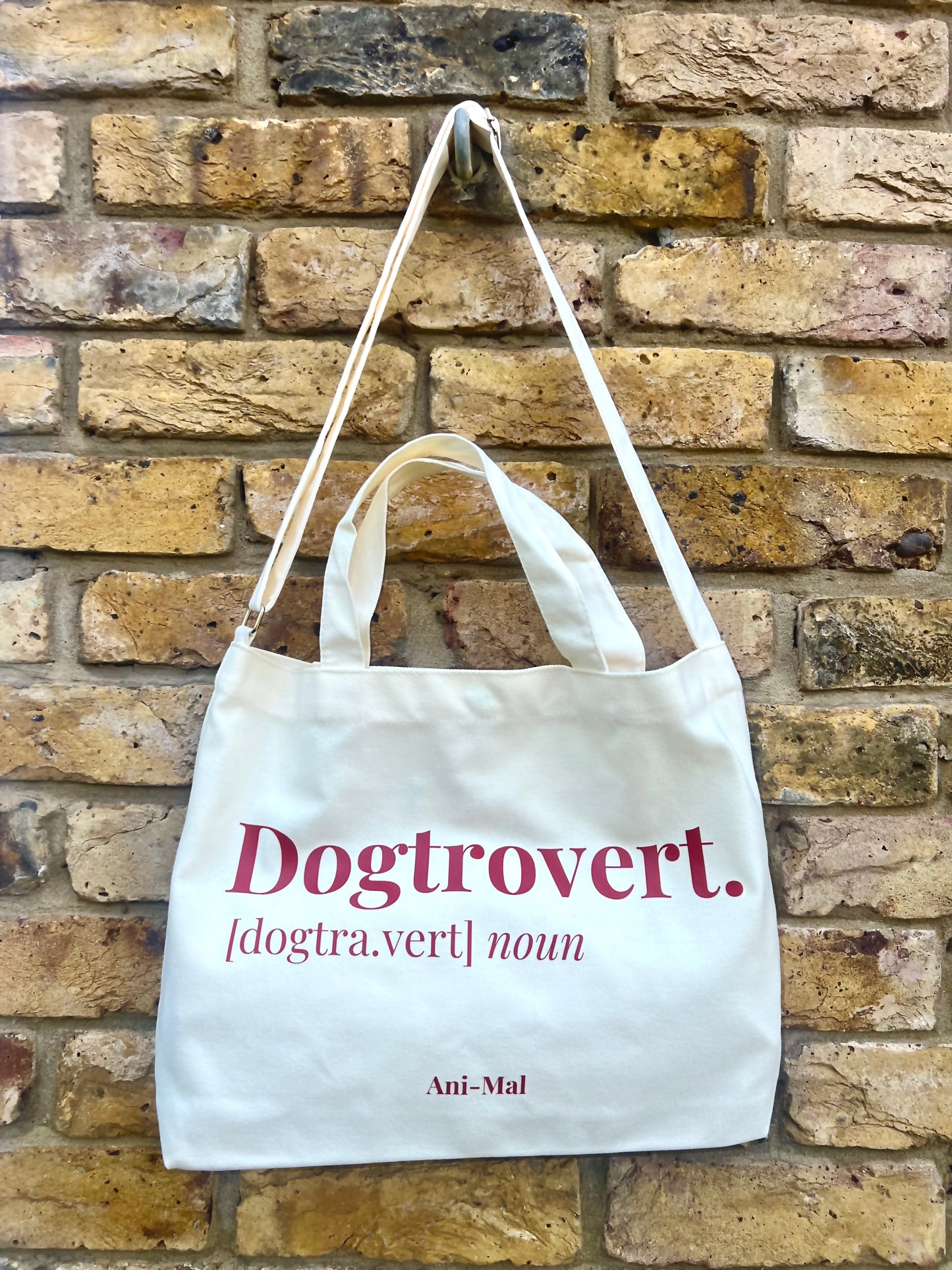 Große Hundetasche aus Canvas-Baumwolle