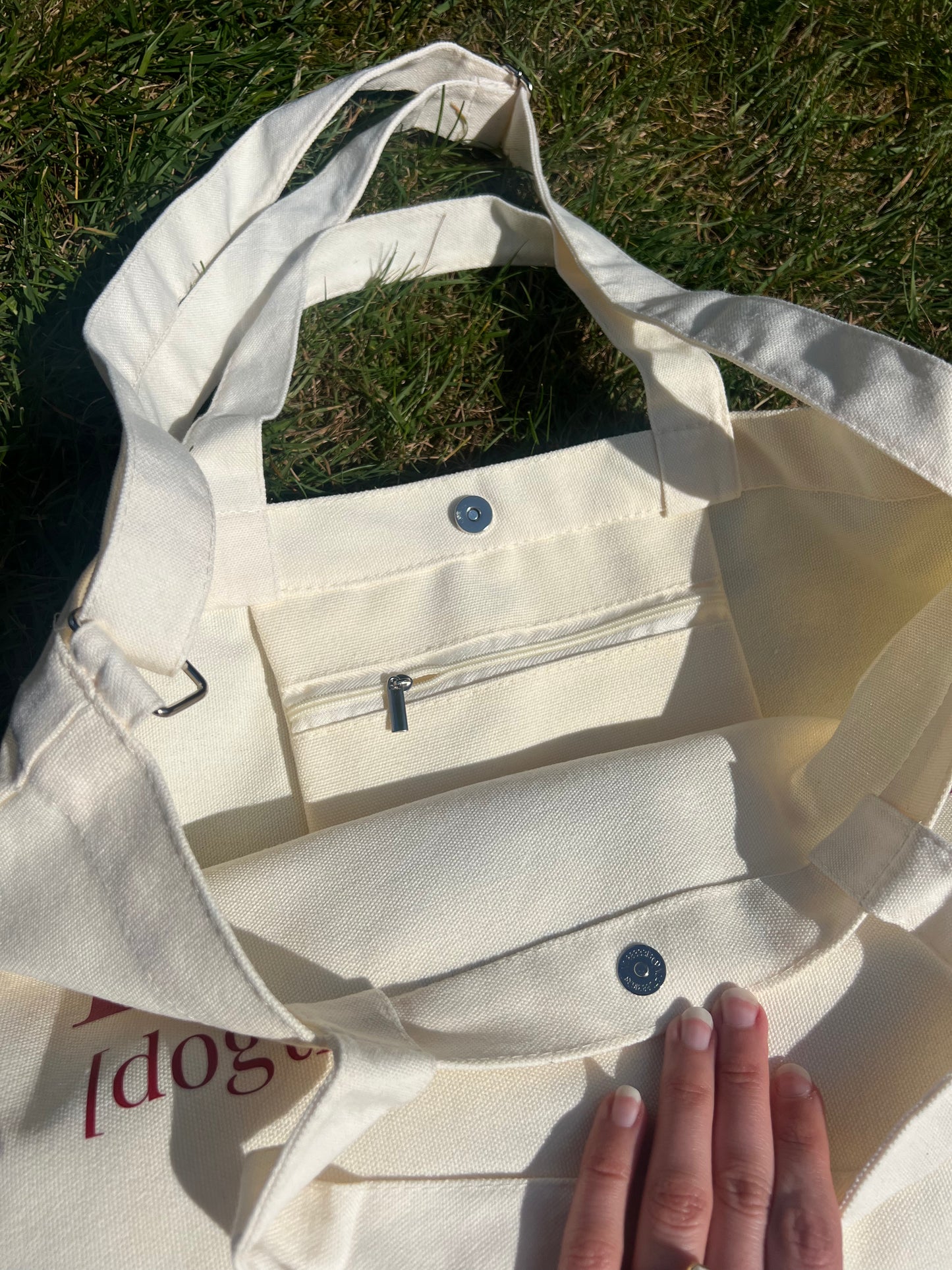 Große Hundetasche aus Canvas-Baumwolle